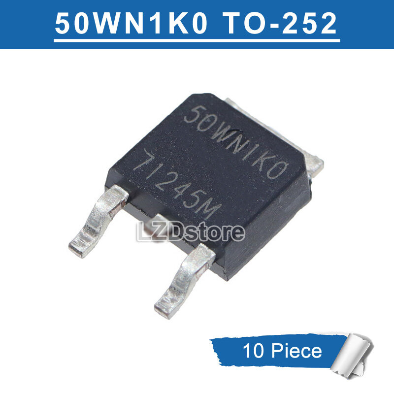 10 bóng bán dẫn mosfet 50wn1k0 to-252 ap50wn1k0h 50wn1ko to252 kênh n 500v/7a nguyên bản mới