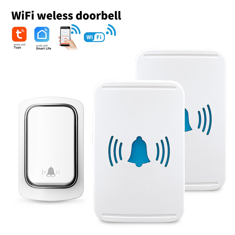 Tuya Chuông Cửa Không Dây Wifi Chuông Cửa Không Dây Ngoài Trời Chống Nước Không Cần Dùng Pin Chuông Cửa Thông Minh Cài Đặt Ứng Dụng Cuộc Sống Thông Minh