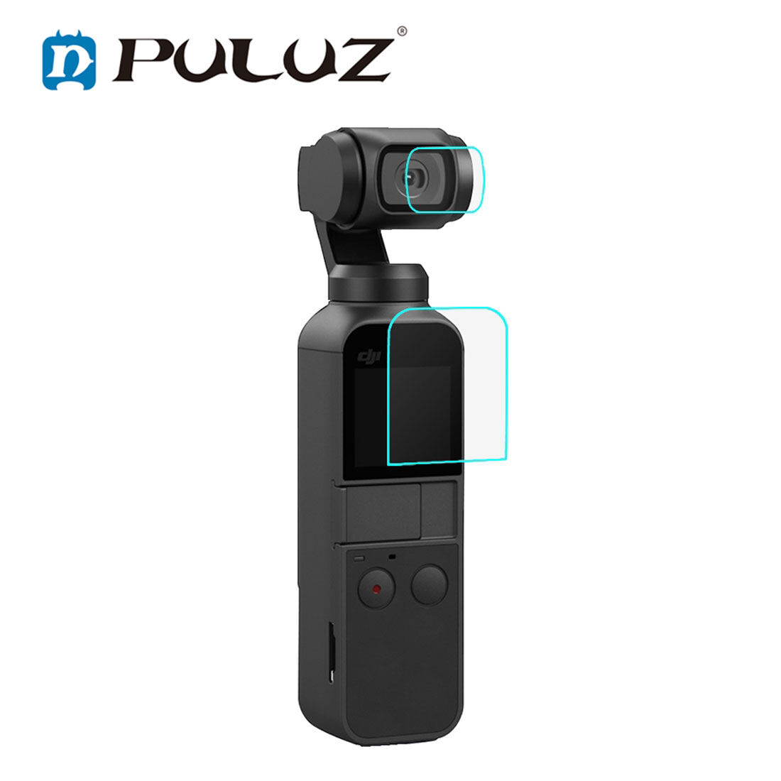 PULUZ HD Kính Cường Lực Bảo Vệ Ống Kính + Phim Màn Hình Cho DJI OSMO Pocket Gimbal
