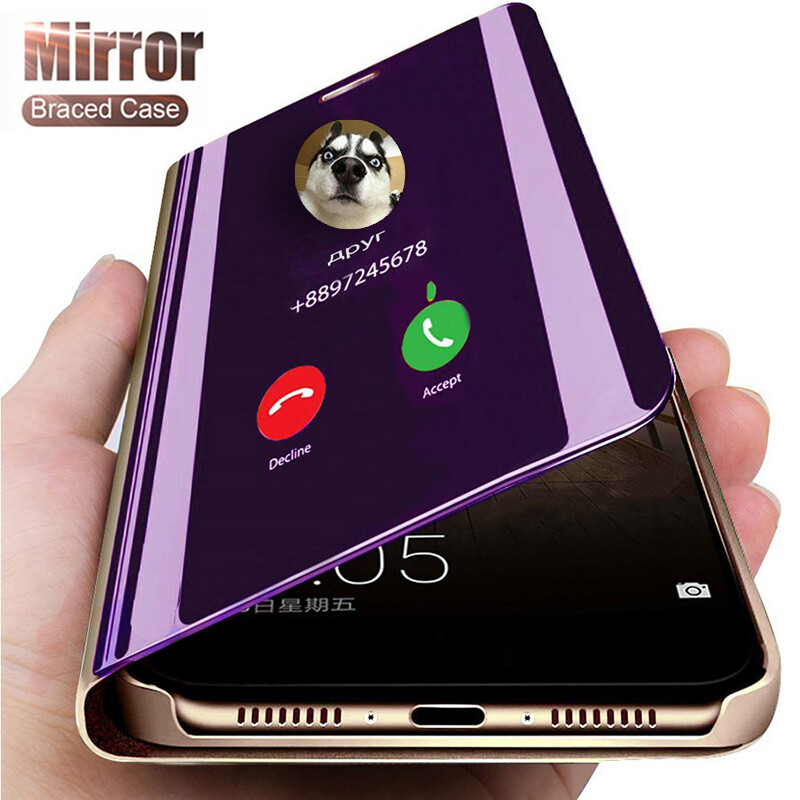Ốp Điện Thoại Tráng Gương Thông Minh Sang Trọng Dành Cho Apple iPhone 11 12 Pro Max 8 7 6 6S Plus Xr Xs Max X Xs SE 2020, Hỗ Trợ Ốp Bảo Vệ Lật