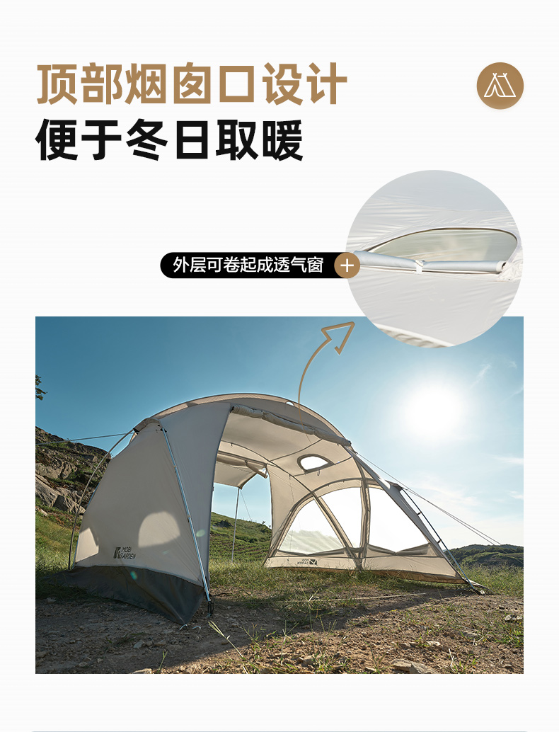 MOBI GARDEN Camping Tent 2-3 Person Waterproof Rainproof Windproof Portable Large Space 4 Season Backpacking Hiking · v40