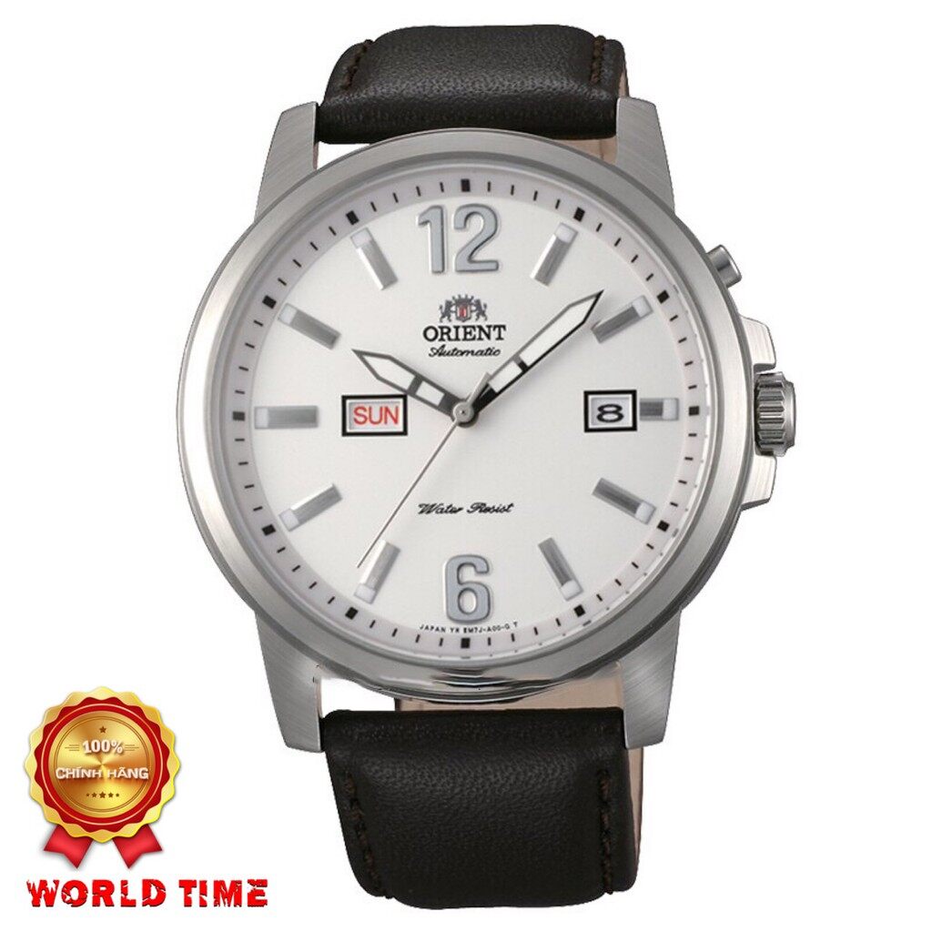 Đồng hồ nam orient fem7j00aw9 automatic, full box, , bảo hành 3 năm, dây da cao cấp