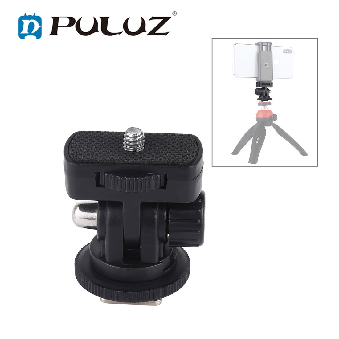 PULUZ 1/4 Inch Vít Ren Giày Lạnh Gắn Chân Máy Adapter