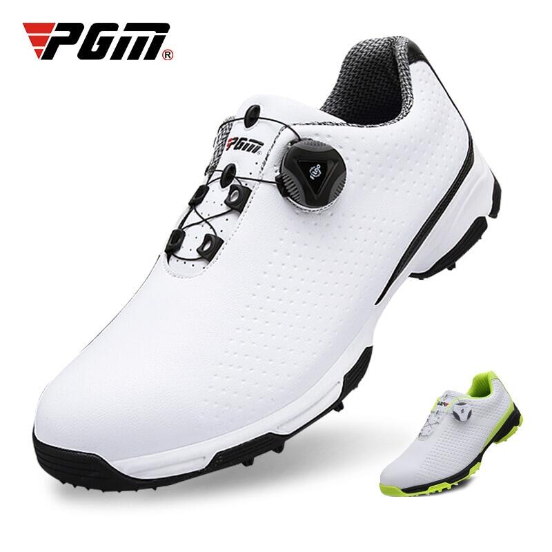 PGM Men Golf Shoes Knob Shoelaces Anti-side Slip Waterproof Men's Sports Shoes Sneakers XZ095