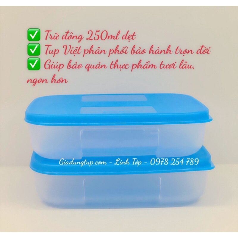 Hộp trữ đông dẹt 250ml tup bảo hành trọn đời