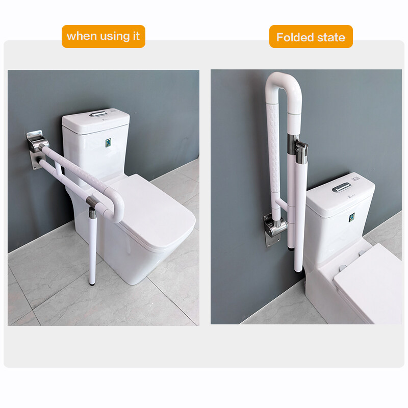Toilet Handle Foldable Handrail safety With support legs Bathroom