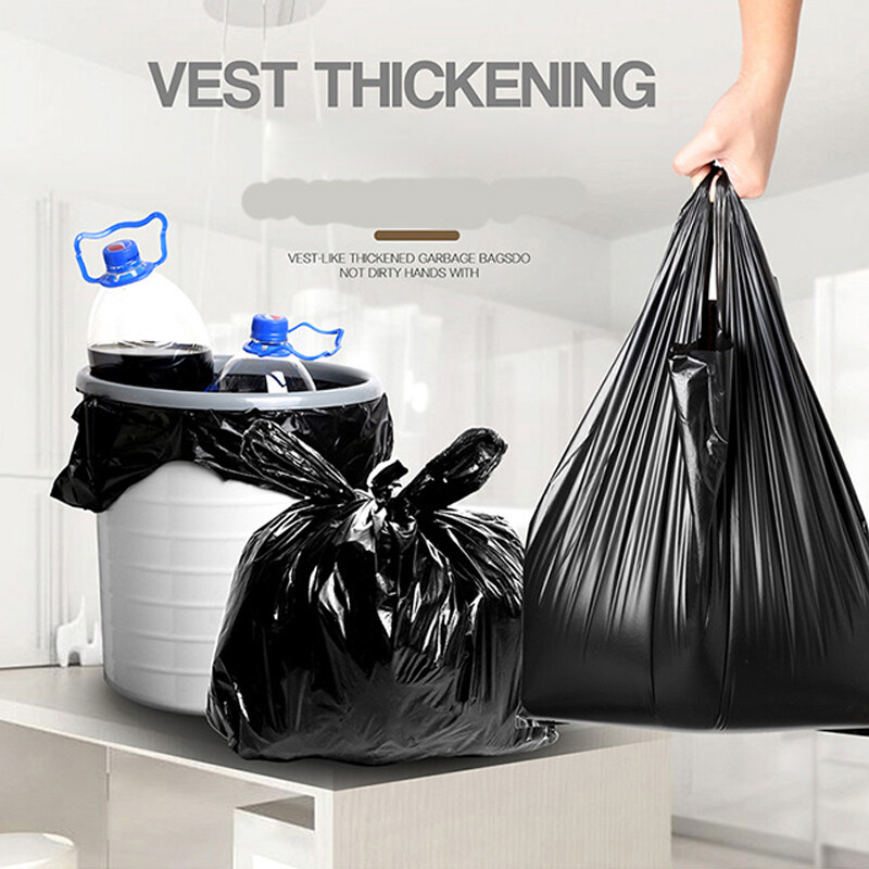 DANLE【จัดส่งฟรี】ส่งเร็วมากค่ะ ถูกที่สุด ถุงขยะแบบหนาสีดำ ขนาด 12x20 นิ้ว แพ็ค 50 ชิ้น ราคา 44 บาท*ส่งฟรี