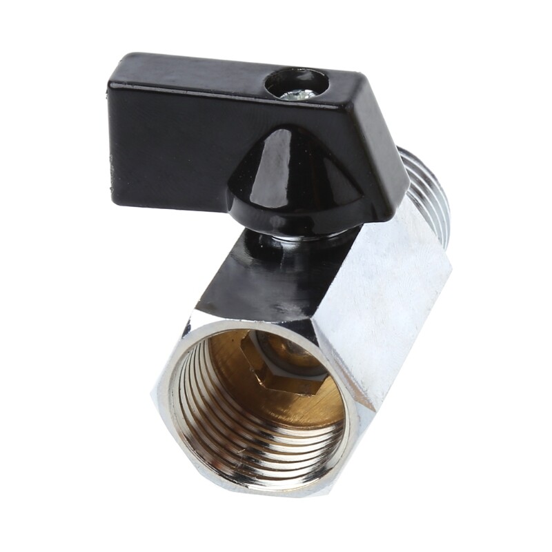 Van Bi Mini Bằng Đồng Thau Ống Máy Nén Khí Ren Đực Sang Cái BSP 1/2"