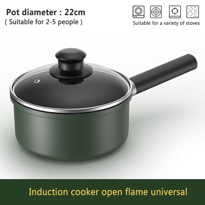 Carote Non-Stick Saucepan with Lid 16cm 1.5L Induction Hobs Compatible with Easy Clean Granite Coating Milk Pot 