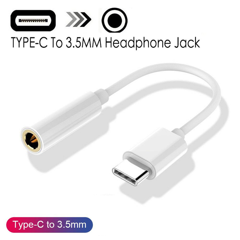 Bộ chuyển đổi cáp tai nghe Type-C sang 3.5mm USB 3.1 USB-C Loại C nam đến 3.5 AUX âm thanh nữ jack cho XIAOMI OPPO Huawei Samsung