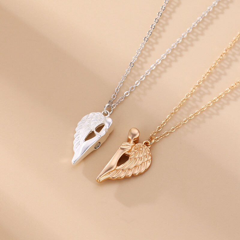Canguro Linfang Angel Wings Pendant Couple Bracelets