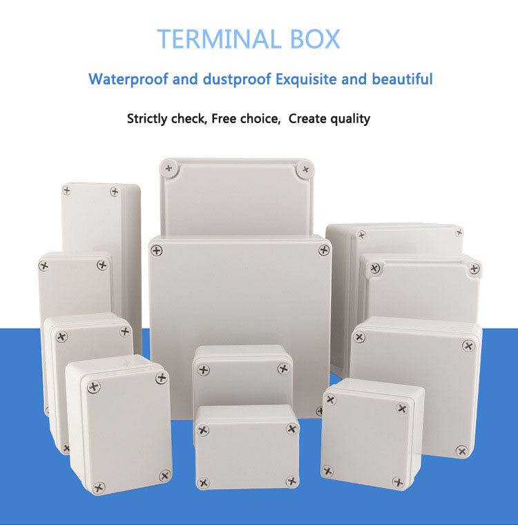 Hộp Nối Điện Chống Nước IP67 Chất Lượng Cao ABS Hộp Phân Phối Ngoài Trời Bằng Nhựa ABS