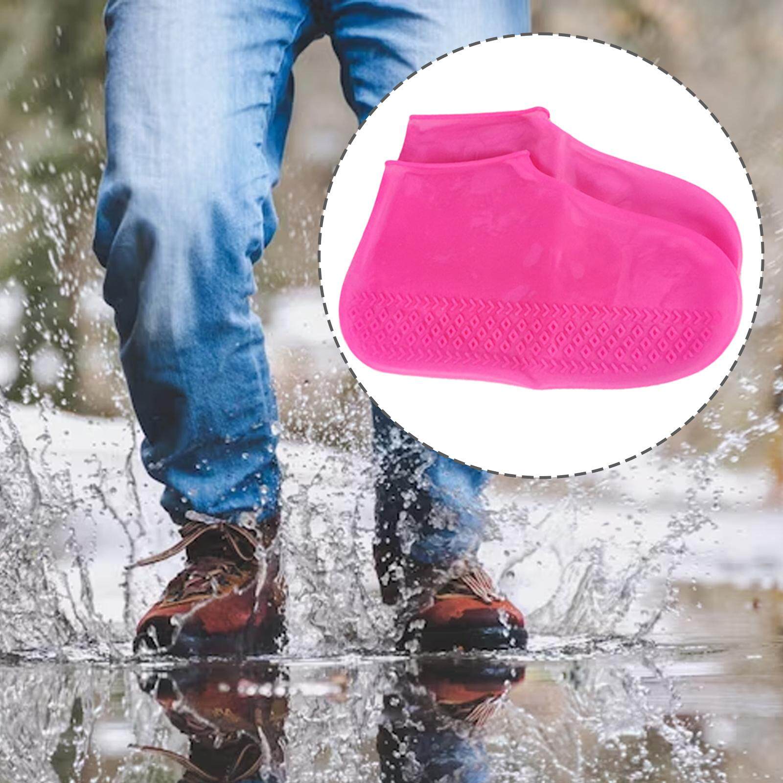 MagiDeal Waterproof Silicone Shoe Covers for Rain Travel Rubber Rain Shoe
