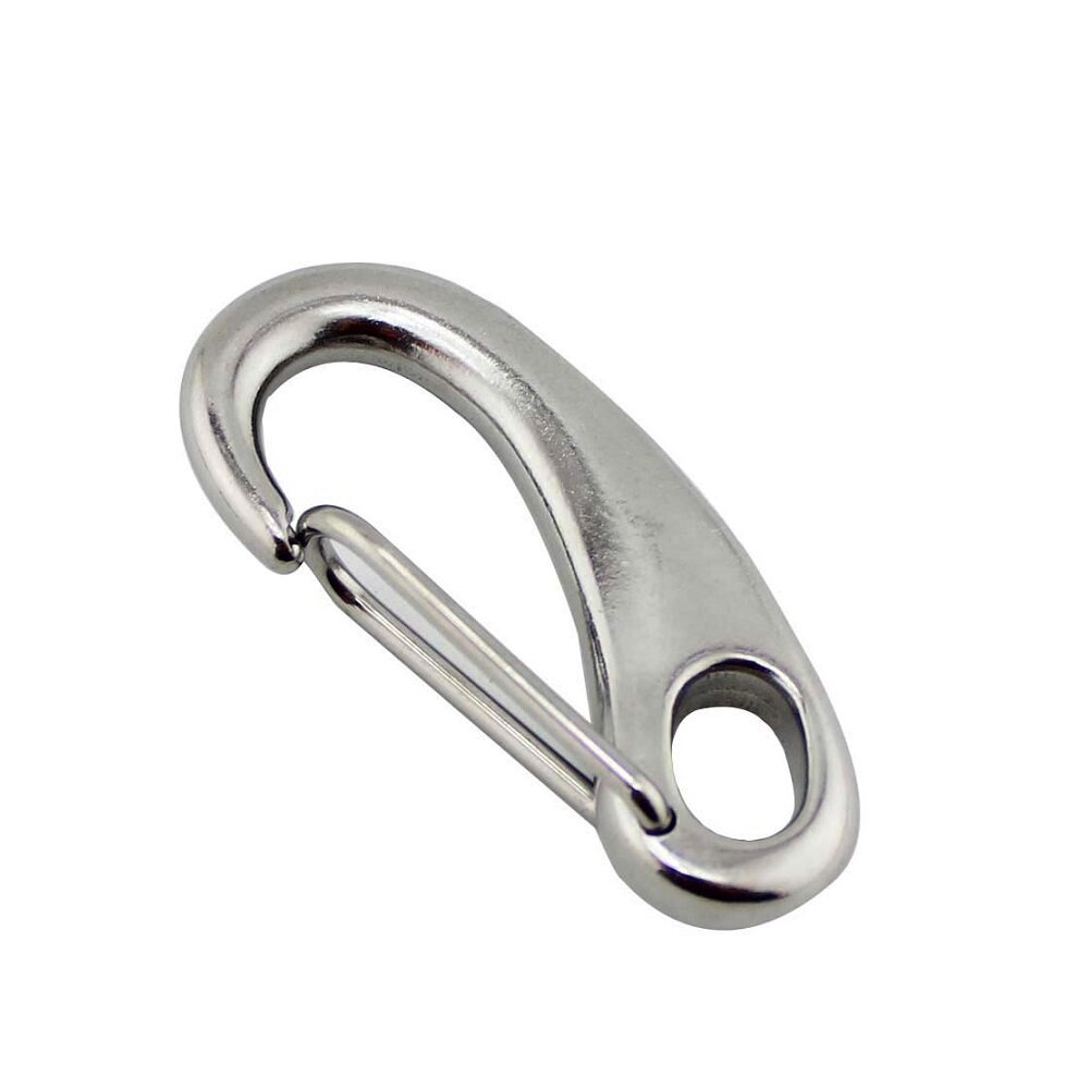 1PCS Stainless Steel 304 Egg Shaped Spring Snap Hook Clips Quick Link 40mm  50mm 70mm For Hiking Camping