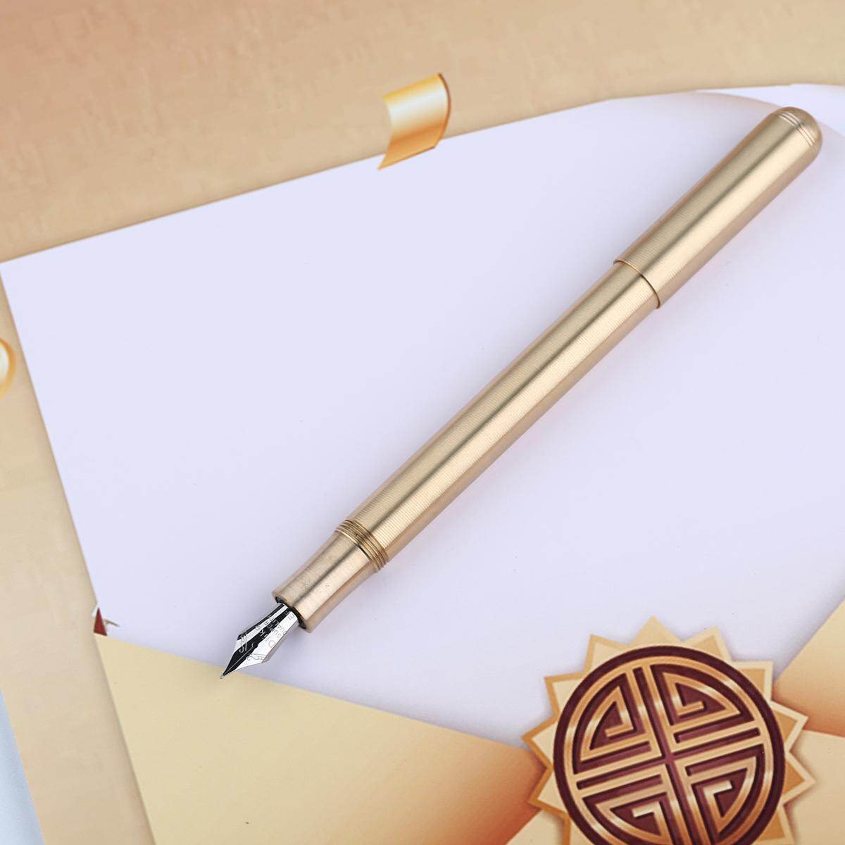 Generic EF Bent Nib 0.6mm/F Nib 0.5mm Vintage Fountain Pen Full Brass