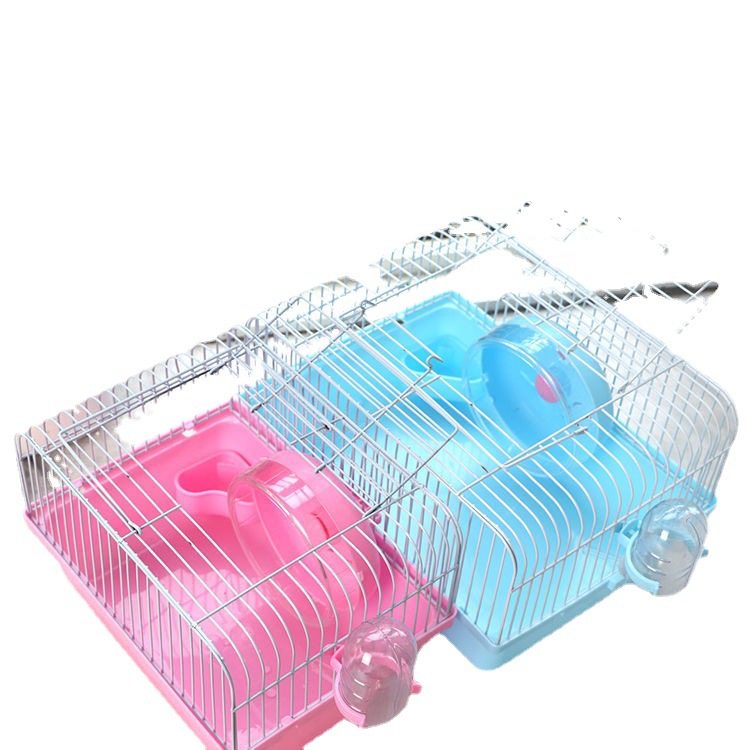 《Yogurt hairpin》 Hamster Cage Wholesale Small Pastoral Water Bottle Food Basin Running Wheel Hamster Cage Hamster Supplies Full Set