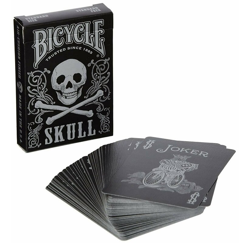 Bộ Bài Bicycle Skull, Bộ Bài Phiên Bản Bạc Bài Ma Thuật Bằng Kim Loại, Bài Poker Ma Thuật USPCC, Đạo Cụ Ảo Thuật Cho Nhà Ảo Thuật