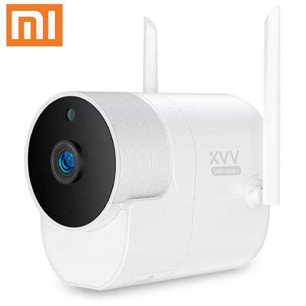 Xiaomi Youpin Xiaovv XVV-1120S-B1 H.265 สมาร์ท 1080P กล้องพาโนรามา ONVIF กันน้ำ 180 ? กลางแจ้งกล้องไอพีอินฟราเรดการมองเห็นได้ในเวลากลางคืนมอนิเตอร์เด็กอ่อนสำหรับใช้ในบ้านกลางแจ้งความละเอียดสูง APP กล้องควบคุมกล้อง (ชื่อ APP: v380 Pro)