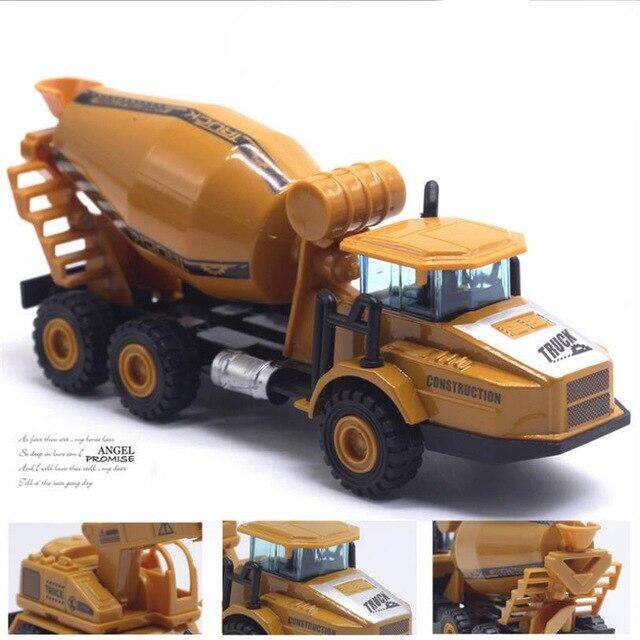 Hợp kim 1:43 cao công trình mô hình mô hình xe kéo trở lại máy xúc xe ben xe tải trộn cần cẩu đồ chơi miễn phí vận chuyển