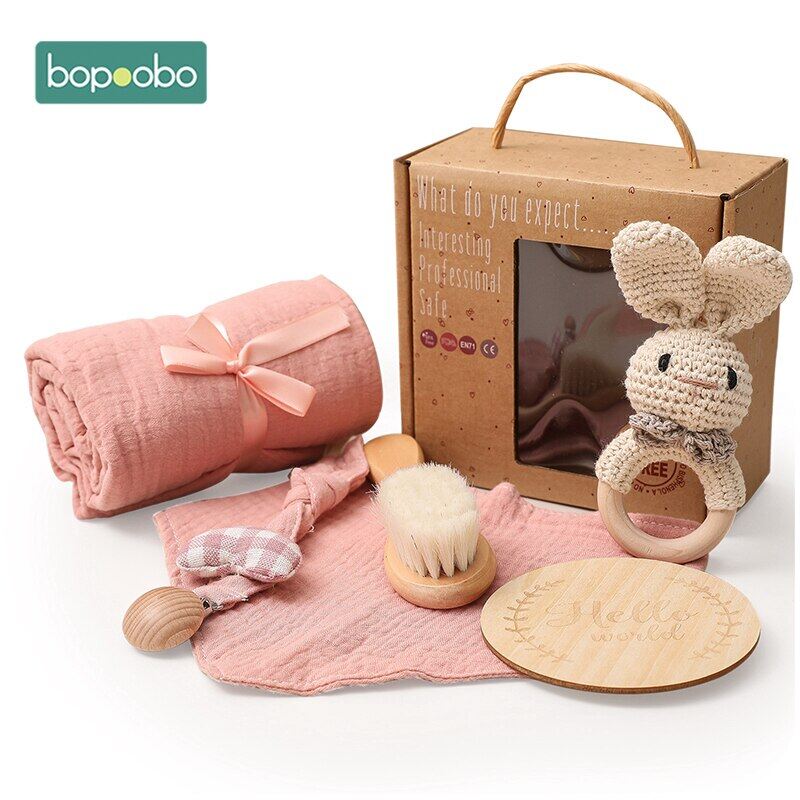 Bopoobo 1 Bộ Đồ Chơi Gặm Nướu Cho Bé Lục Lạc Đồ Chơi Gặm Nướu Bằng Gỗ Sồi An Toàn Bộ Dây Xích Kẹp Núm Vú Giả Đồ Chơi Giáo Dục Tập Gym Di Động Cho Trẻ Sơ Sinh