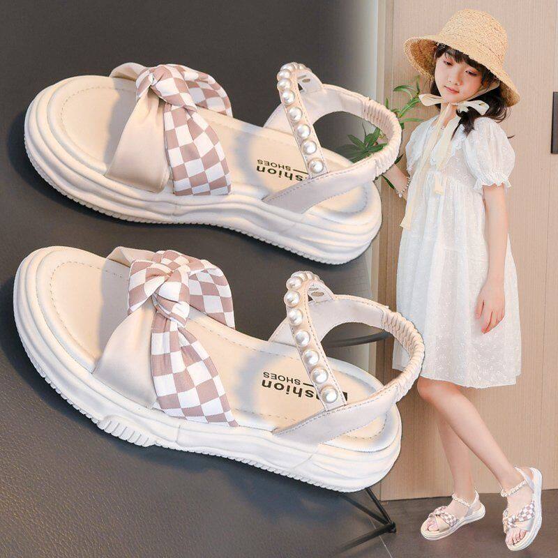 Holidayxăng đan trẻ em xăng đan đi biển đế mềm xăng đan lưới cho bé gái trung niên mùa hè màu đỏ ahfx1824