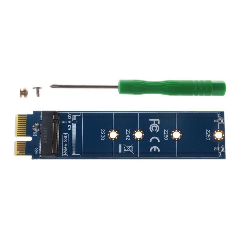 Bộ chuyển đổi pcie sang m2, đầu nối chìa khóa nvme ssd m2 pcie x1 raiser pci-e pci express m hỗ trợ 2230 2242 2260 2280 m.2 ssd