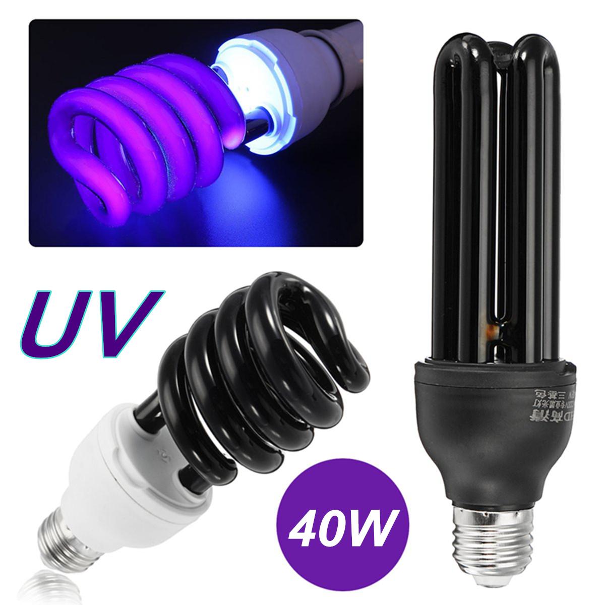 Bombilla UV Ultravioleta E27 Blacklight - Luz Negra Fluorescente Para Fiestas, Decoración Y Usos Especiales