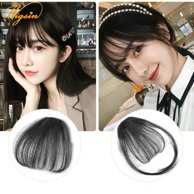 Kẹp Tóc Giả Tóc Giả Tóc Giả Tự Nhiên Rìa Giả Tổng Hợp Mở Rộng Cho Nữ Kẹp Tóc Mái