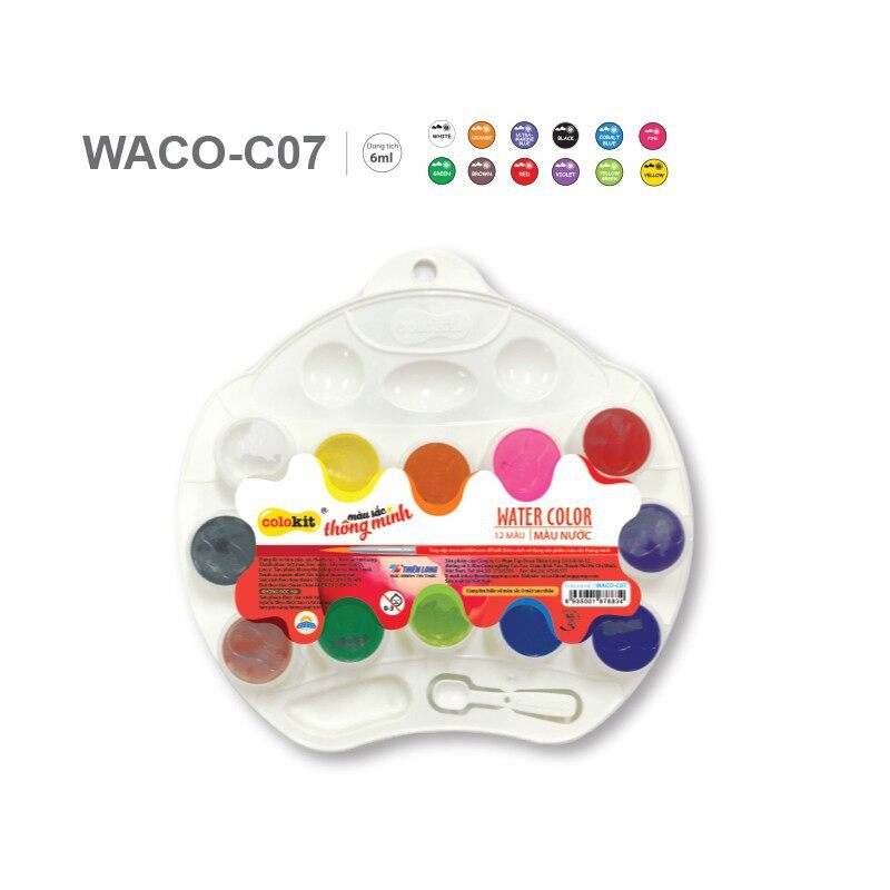 Combo 10 Vỉ Màu Nước Thiên Long Waco-C07