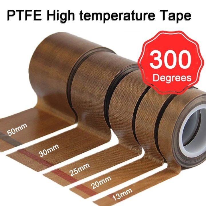 Blackbrinikh băng keo chịu nhiệt 10m băng dính chịu nhiệt độ cao 300 độ băng vải cách nhiệt niêm phong máy ptfe băng dính teflon chịu nhiệt độ cao