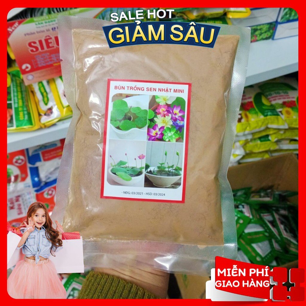 Bùn khô trồng sen-súng mini gói 200 gram