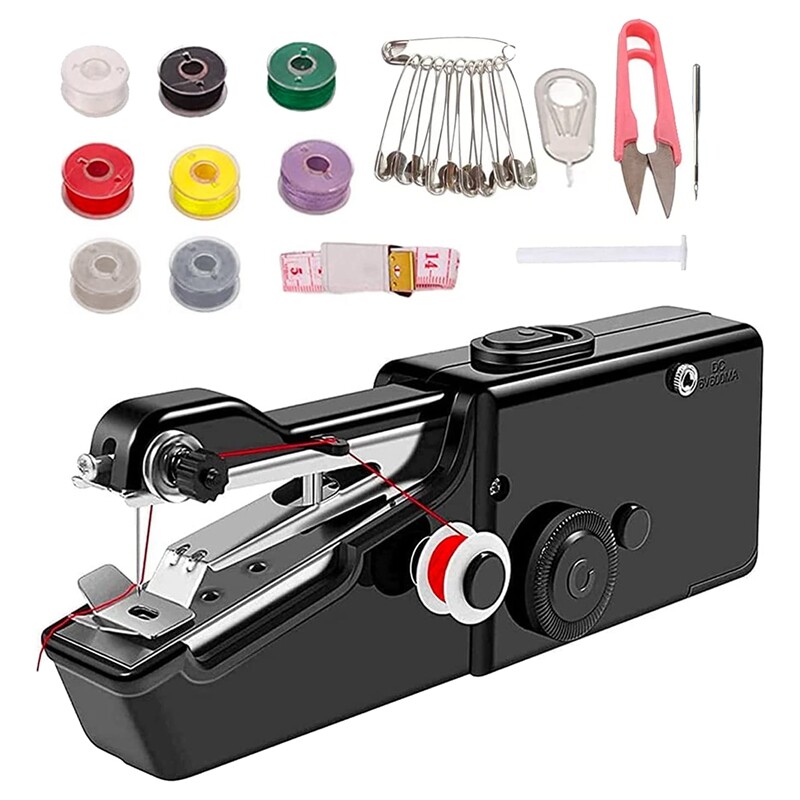 1 PCS Handheld Sewing Machine Mini Handheld Sewing Machine Portable Sewing