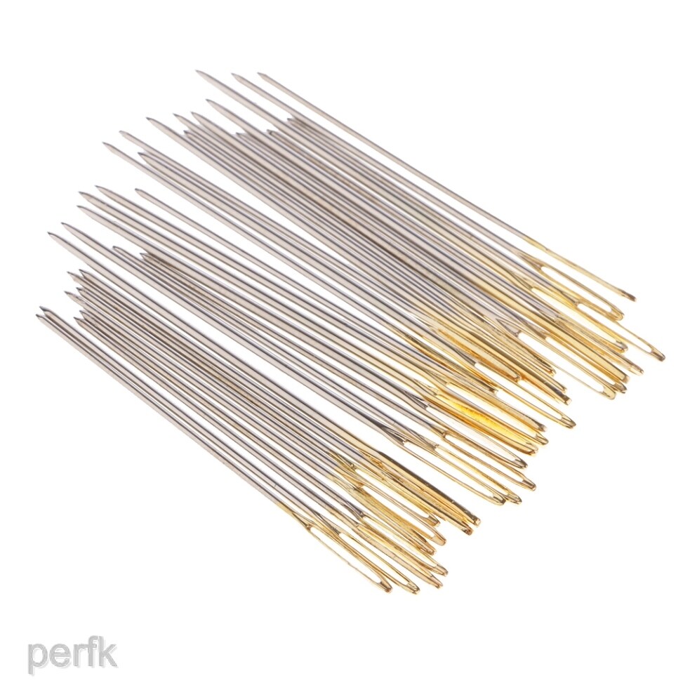【AA NEW】▤♣☽ 60Pcs Sewing Needles Large Eye Hand Blunt Embroidery Darning Size 22 24 26
