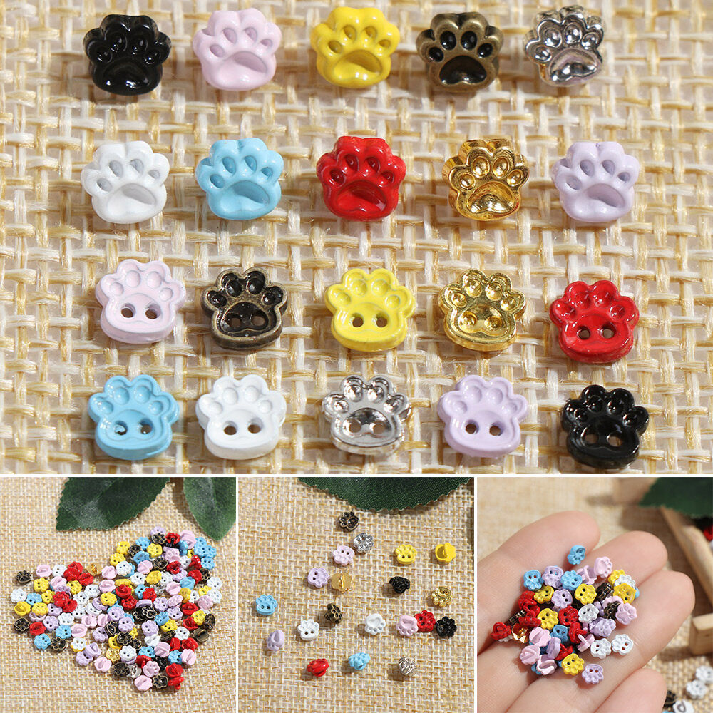 SPACE URGENTLY69SP8 20pcs 5mm Bear Foot Style Accessories 10 Colors Metal