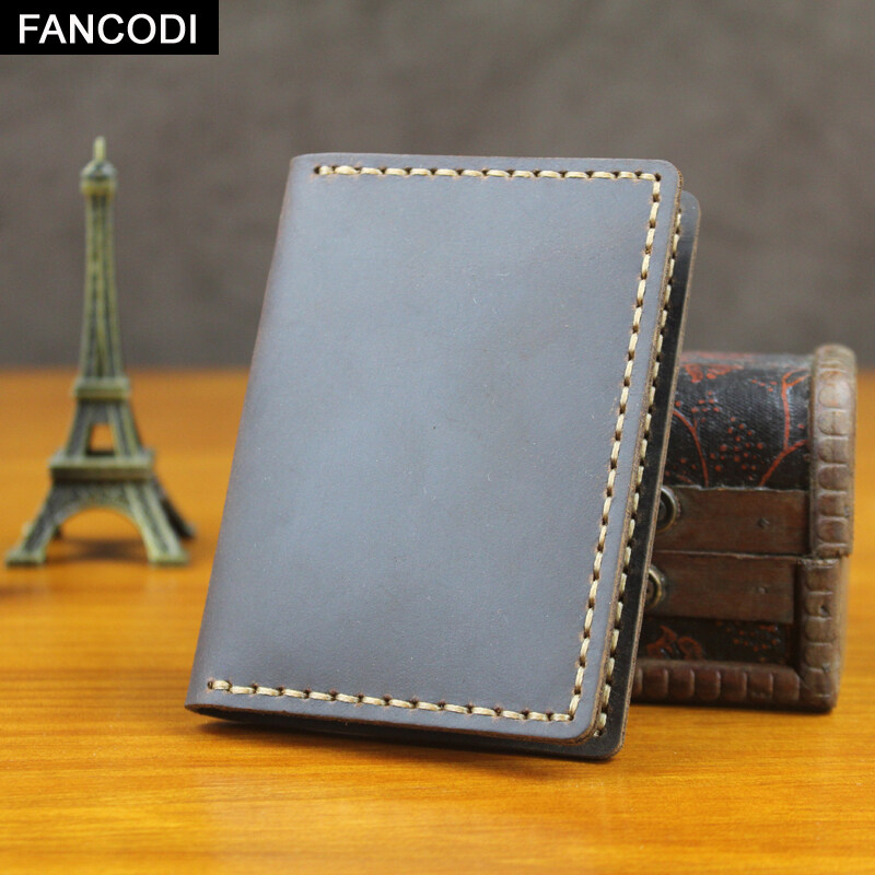 Fancodi handmade high grade men cowhide leather card holder card case