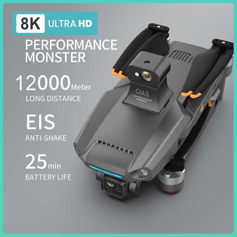 S808 5G WIFI GPS Remote Control plane 8K Professional HD Dual Camera Aerial Photo plane RC 12KM Long Distance Three Axis Gimbal Intelligent Obstacle Avoidance Brushless Motor Foldable helicoper Toys ราคา 10,296 บาท*ส่งฟรี