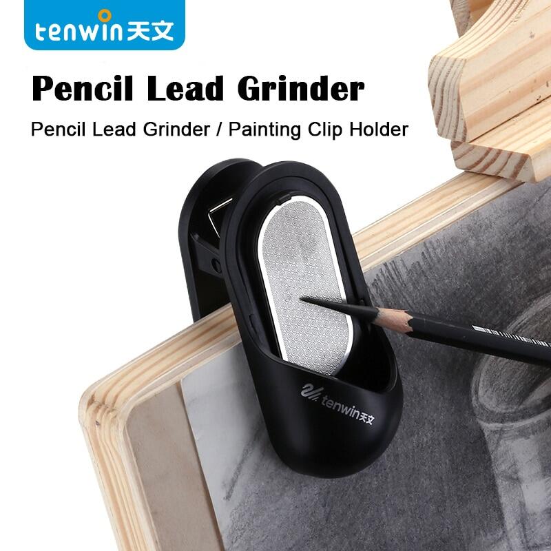 Tenwin Multifunction Pencil Lead Grinder with Painting Clip Holder Art Supplies for Artists Students and Children
