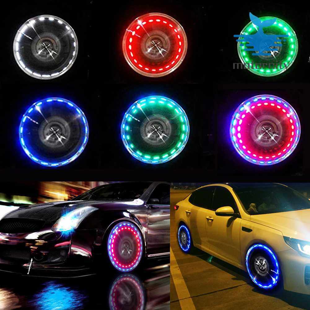 Đèn bánh xe ô tô đèn led năng lượng mặt trời đèn gắn nắp van lốp xe đèn trang trí
