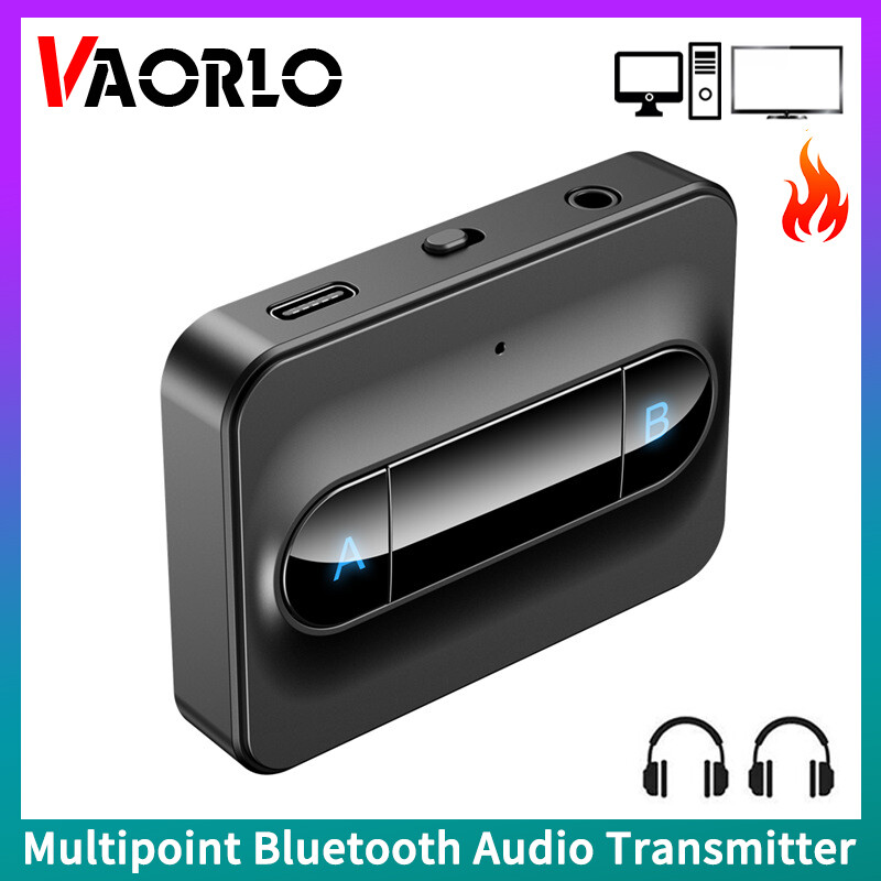 Vaorlo bộ phát bluetooth c31 bộ chuyển đổi âm thanh 5.0 bộ chuyển đổi bt không dây di động có giắc cắm aux 3.5mm cho xe hơi máy vi tính t v hỗ trợ kết nối hai tai nghe bluetooth cùng một lúc