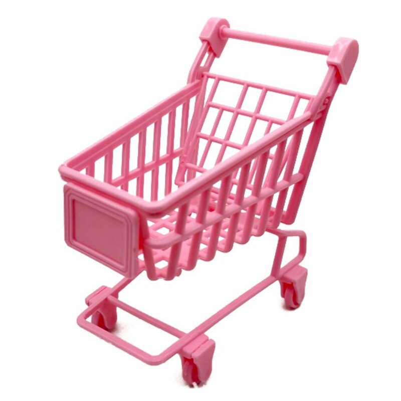 Dollhouse Miniature Shopping Trolley Pretend for Play Furniture Role for