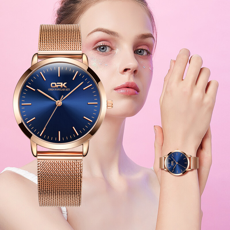 Đồng Hồ OPK Mới 2020 Cho Nữ Giảm Giá Đồng Hồ Thạch Anh Thời Trang Phong Cách Hàn Quốc Chống Nước Chính Hãng, Đai Thép Milan, Quyến Rũ Thanh Lịch