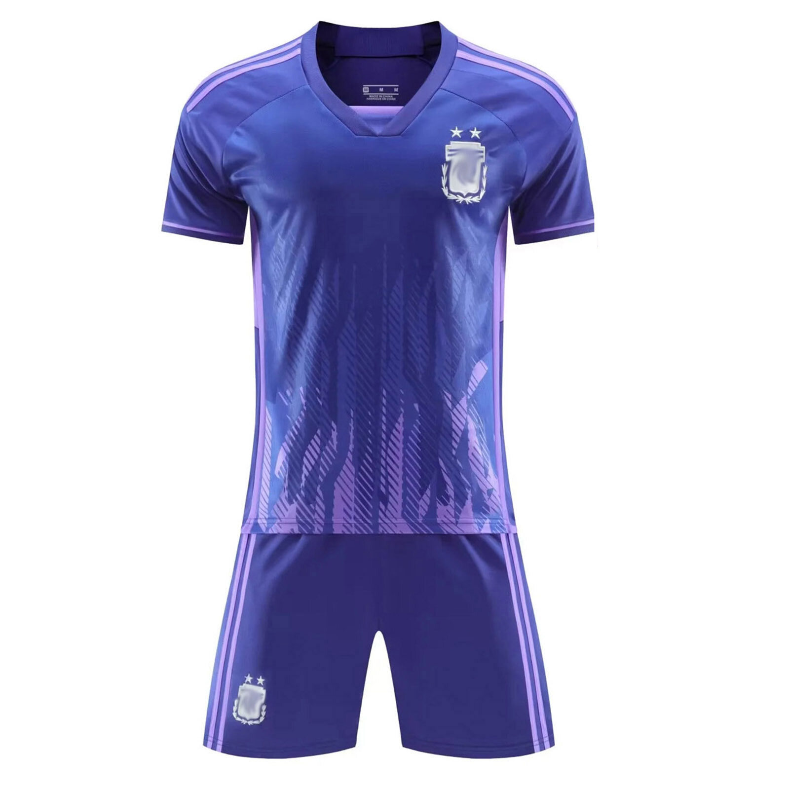 1 Bộ Áo Thun Jersey Quần Đùi Đồng Phục Bóng Đá In Hình Thời Trang Thấm Hút Mồ Hôi Áo Thi Đấu Bóng Đá Bỉ Argentina Bồ Đào Nha Pháp Brazil Áo Thi Đấu Tập Gym Áo Thun Quần Đùi