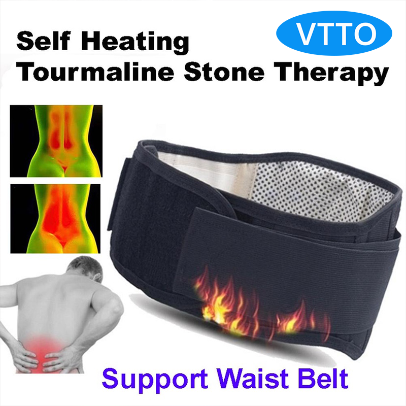 VTTO Self Heating Waist Belt Tourmaline Stone Therapy Back Pain Waist Support Infrared Massage Heat Belt Adjustable自发热护腰带磁疗保健