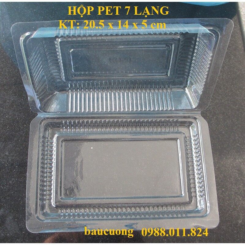100 hộp nhựa pet 7 lạng