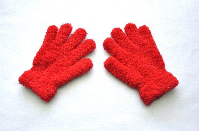 อุ่นเด็ก S ฤดูหนาวบวกกำมะหยี่ Mittens เด็ก Coral ขนแกะ Full Finger S สำหรับ1-4Y เด็ก S