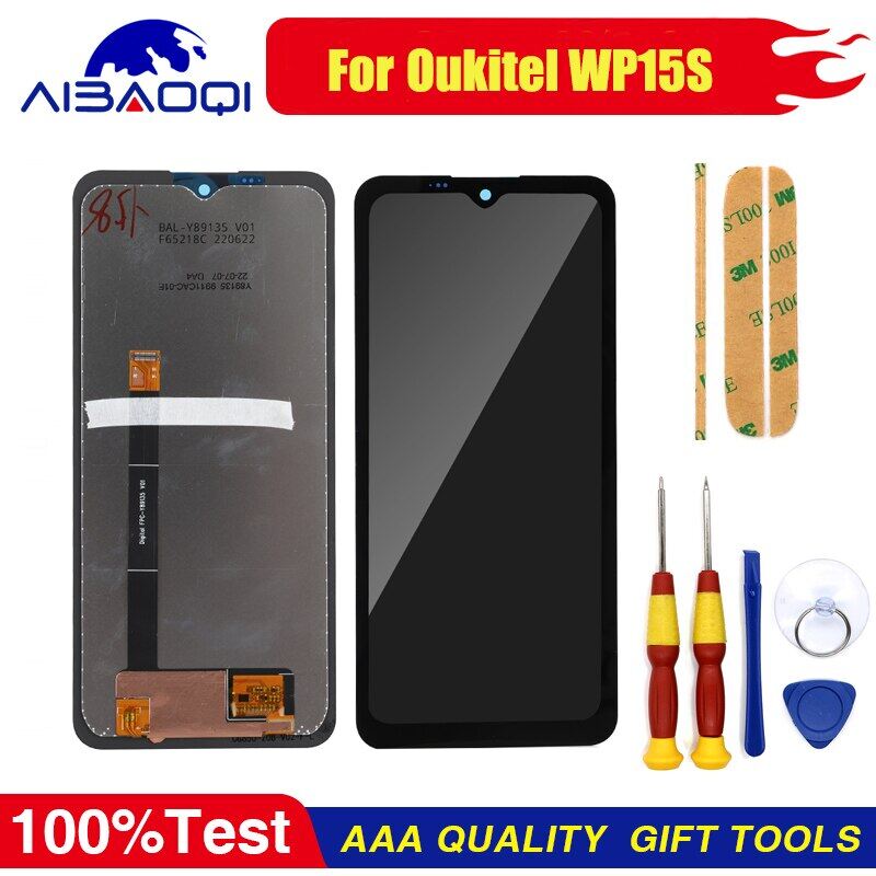 Mới ban đầu Oukitel wp15 LCD Bộ linh kiện số của màn hình cảm ứng 100% mới ban đầu cho Oukitel wp13 Màn hình hiển thị wp15s Bộ số hóa cảm ứng