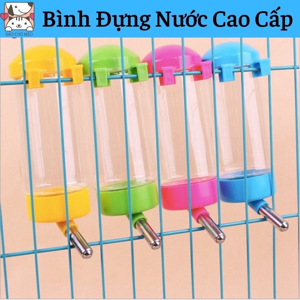 Bình nước chó mèo - Bình nước tự động gắn chuồng 400ml cho chó mèo - Đảo Chó Mèo
