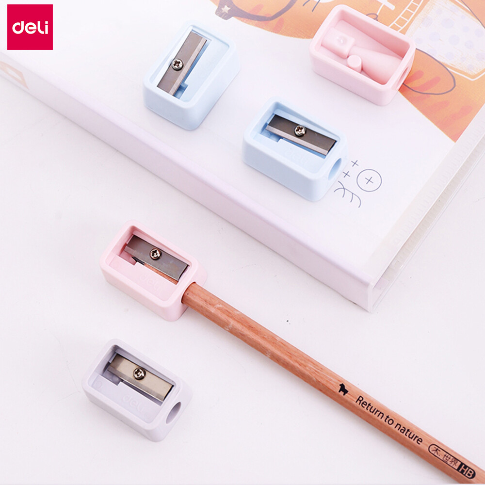1 Chiếc Gọt Bút Chì Mini Deli Màu Sắc Ngẫu Nhiên Bút Chì Cầm Tay Mài Lưỡi Thép Văn Phòng Tại Nhà Trường Học, Bút Phác Thảo Màu Kẹo Hướng Dẫn Sử Dụng Bút Chì Mài Trẻ Em Sinh Viên Họa Sĩ Cung Cấp Văn Phòng Phẩm