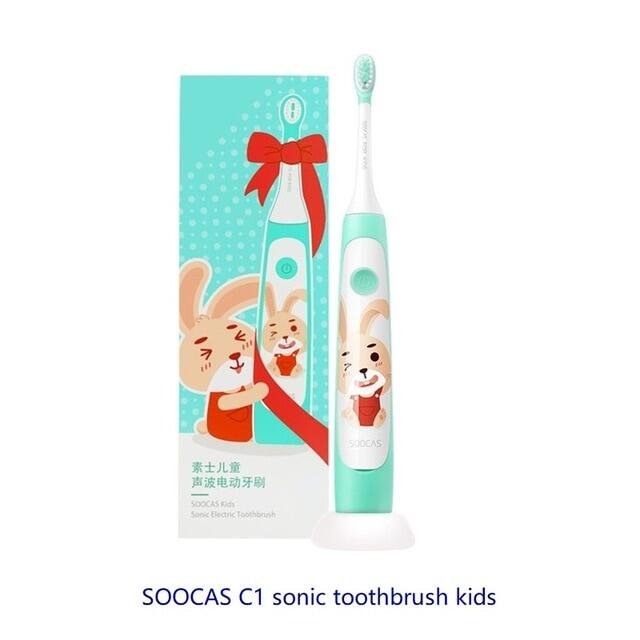 Soocas C1ไฟฟ้าแปรงสีฟันเด็ก Soocare แปรงสีฟันเด็กไฟฟ้าโซนิค Ultrasonic แปรงสีฟันแบบชาร์จใหม่ได้