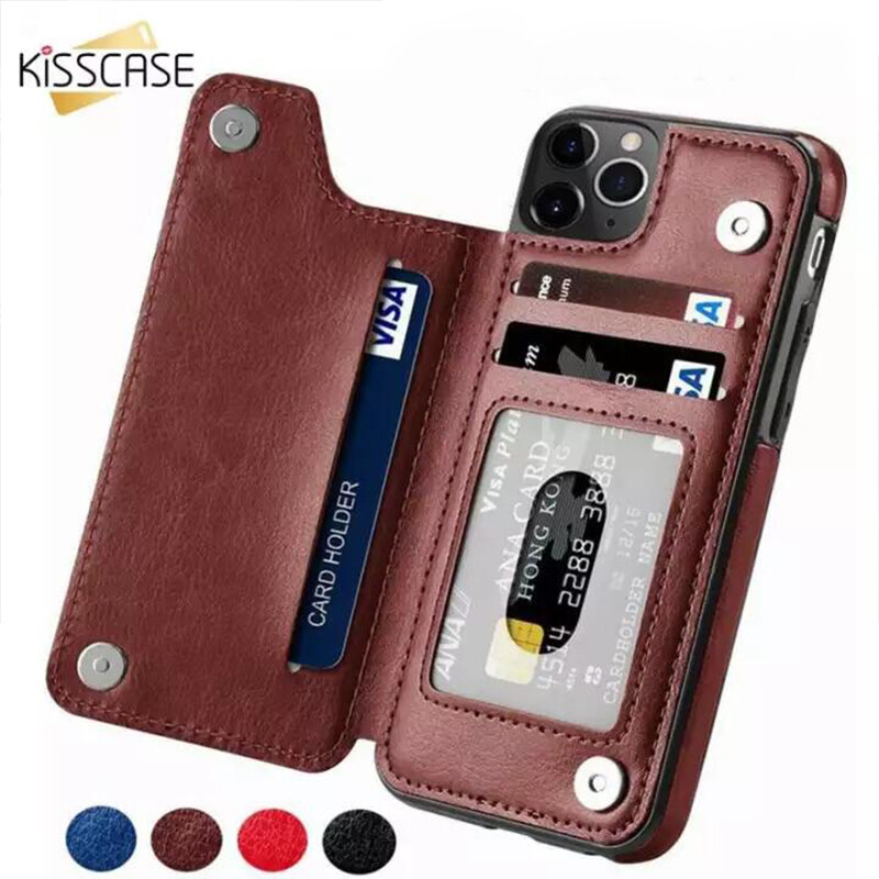 Kisscase Ốp đựng tiền Cho Apple iPhone 14 13 Pro Max 12 11 Pro Max 13 Mini 7 8 Cộng Với XS Max XR X 6S 6 Cộng Với Vỏ Retro bằng da nắp gập vỏ điện thoại Cho iPhone 15 Pro Max 15 Cộng Với Trường Hợp